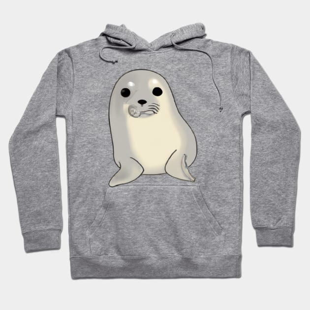 Cute Seal Drawing Hoodie by Play Zoo